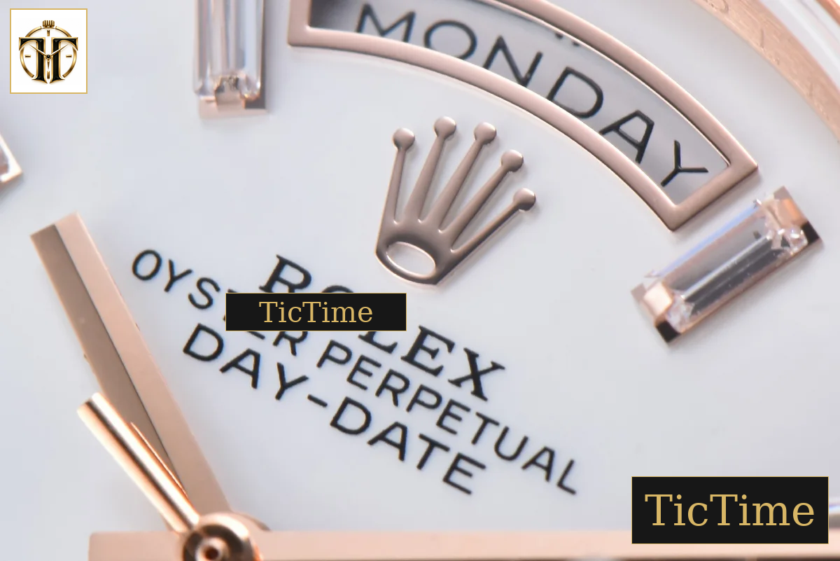 DayDate 36mm GMF RG Diamond Bezel White Dial Roman Marker President Bracelet (Tungsten) A2836 — foto 6