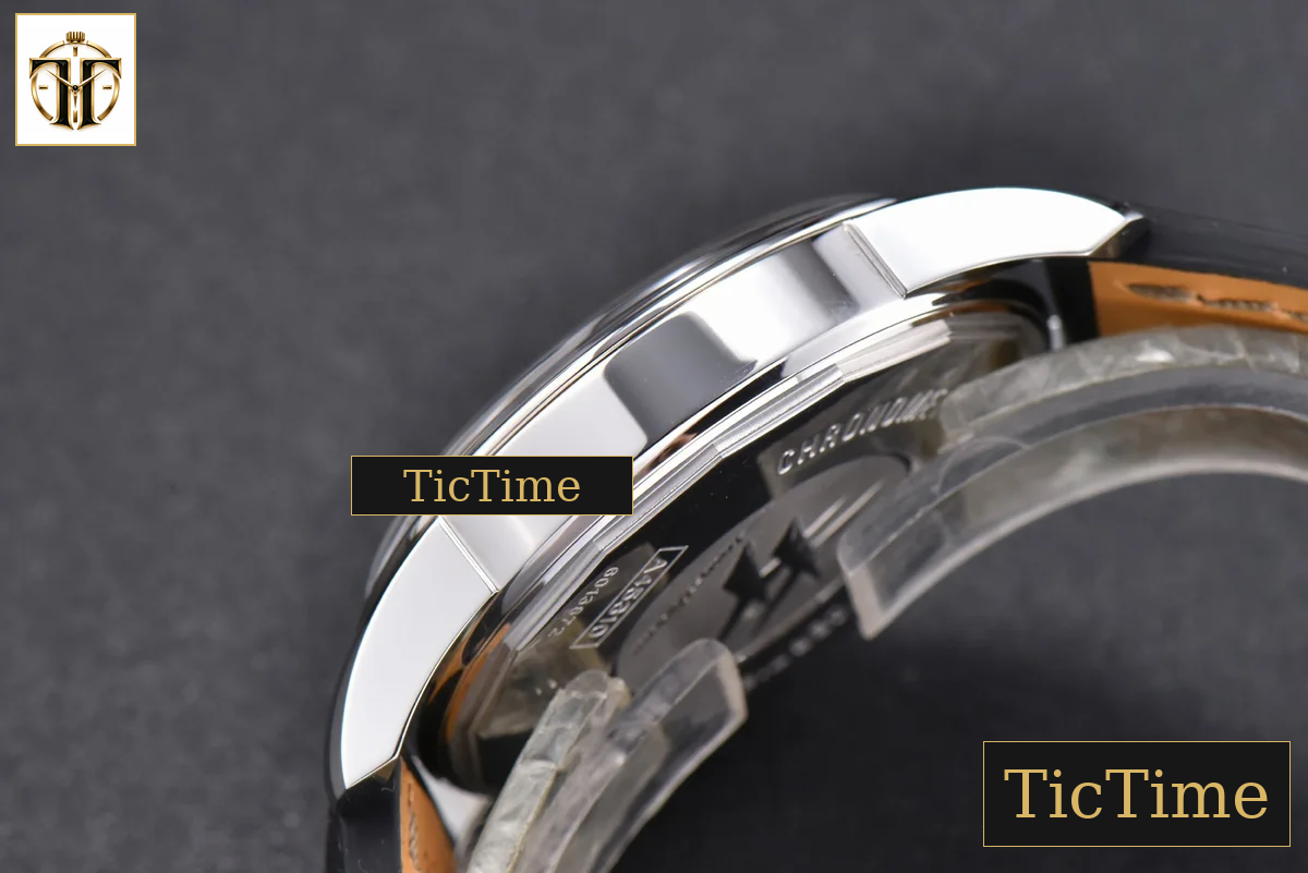 Transocean Day & Date 43mm V7F Black Dial Black Leather Strap CA145 — foto 4