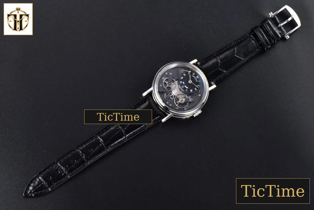 Tradition 7057BB 40mm ZF Gray Dial Black Subdial Black Leather Strap A505 — foto 22