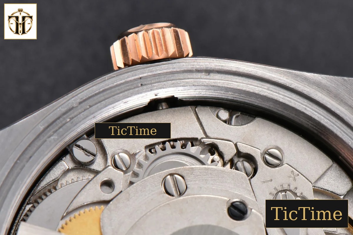 DateJust 904L 31mm GMF RG/SS Fluted Bezel Silver Flowers Dial Oyster Bracelet A2824 — foto 25