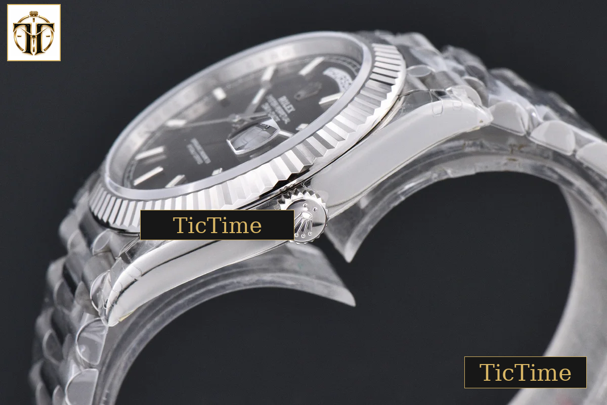DayDate Weighted 40mm VSF Gray Dial Lume Marker President Bracelet DD3255 — foto 12