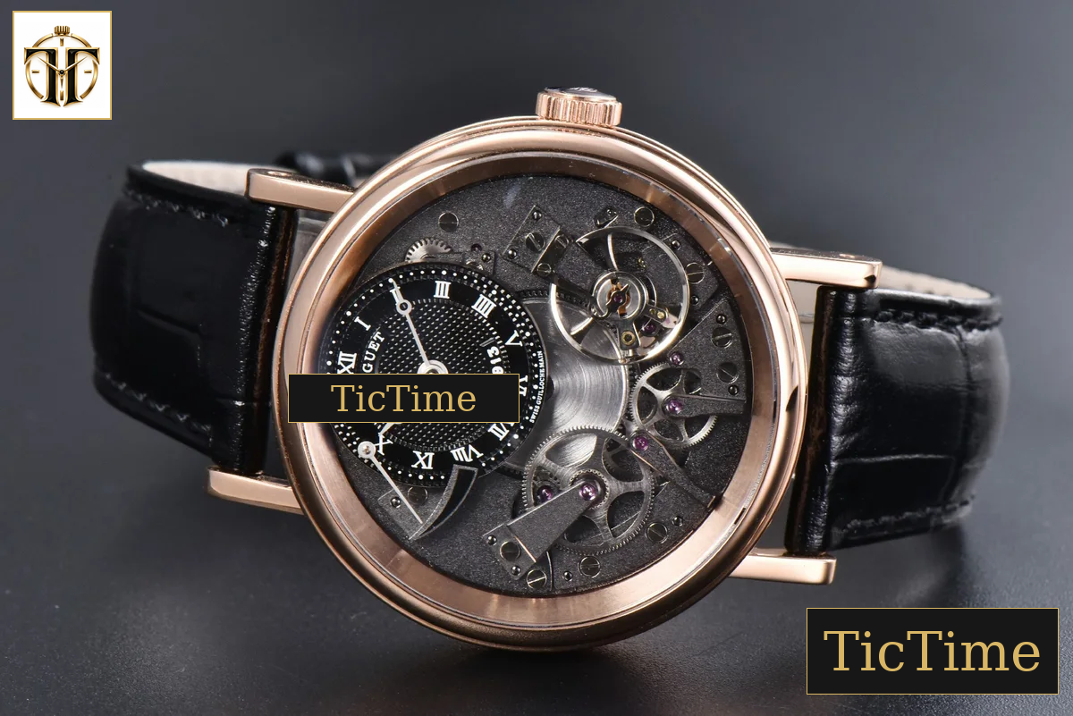 Tradition 7057BR 40mm ZF RG Gray Dial Black Subdial Black Leather Strap A505 — foto 11