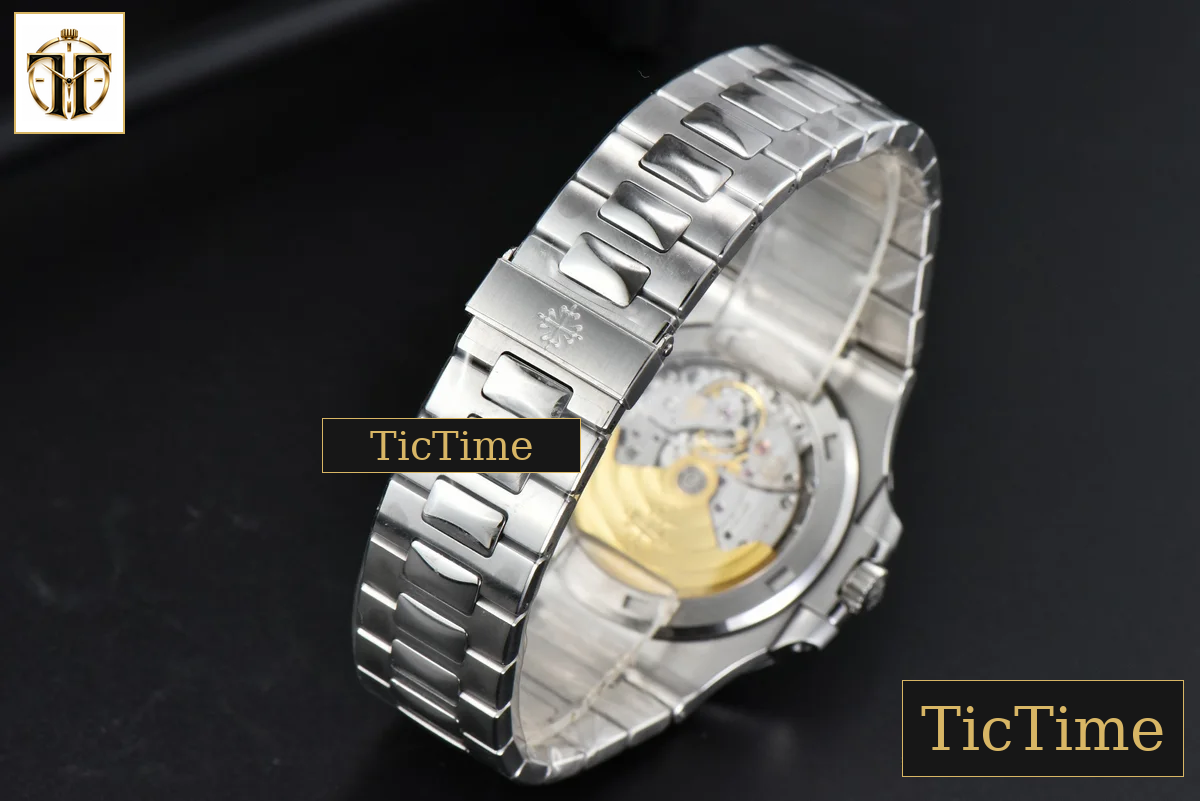 Nautilus 5711 40mm 3KF Diamond Bezel Green Dial SS Bracelet A324SC — foto 15