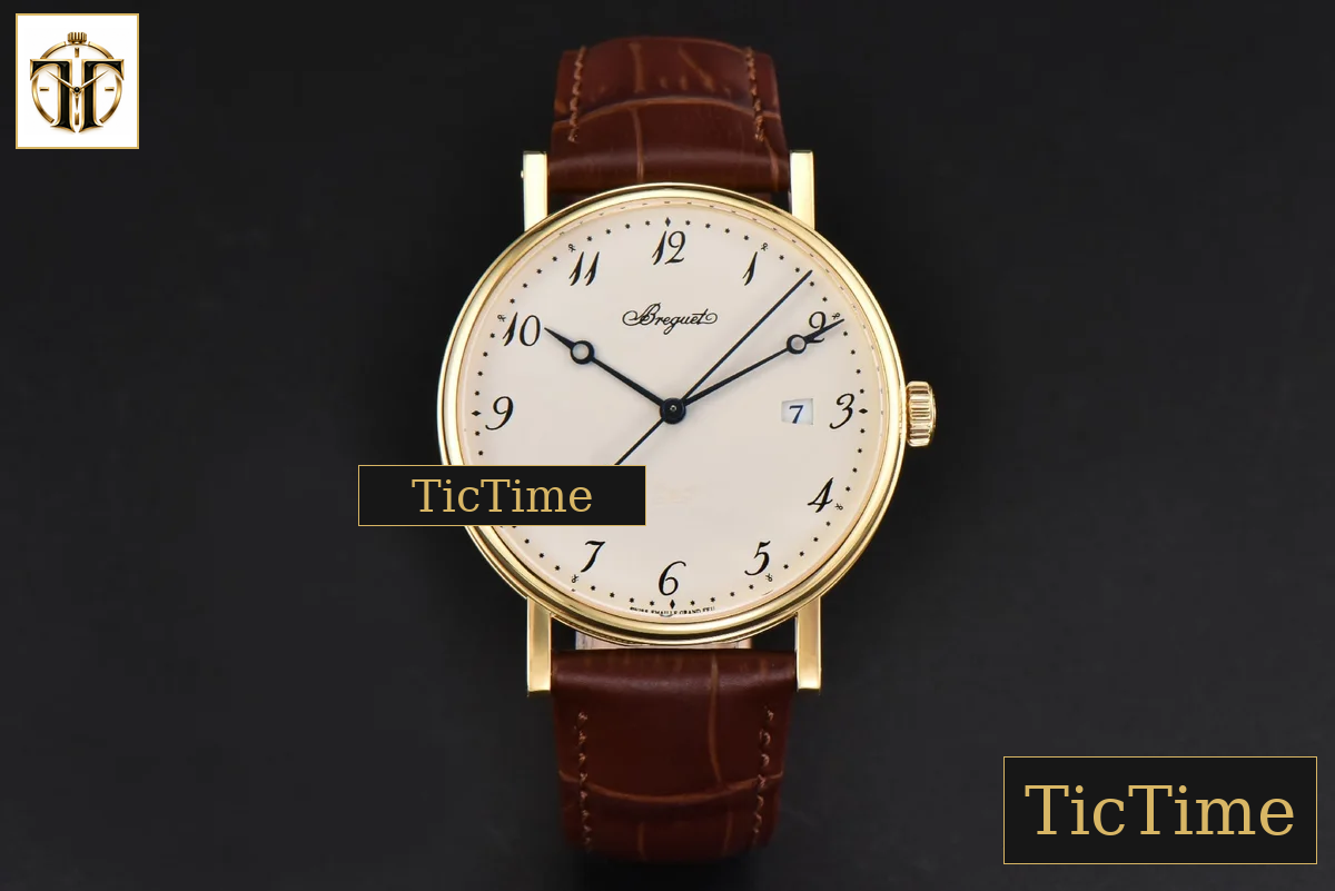 Classique 5177 38mm LTF YG White Dial Digital Marker Brown Leather Strap MY9015 — foto 3