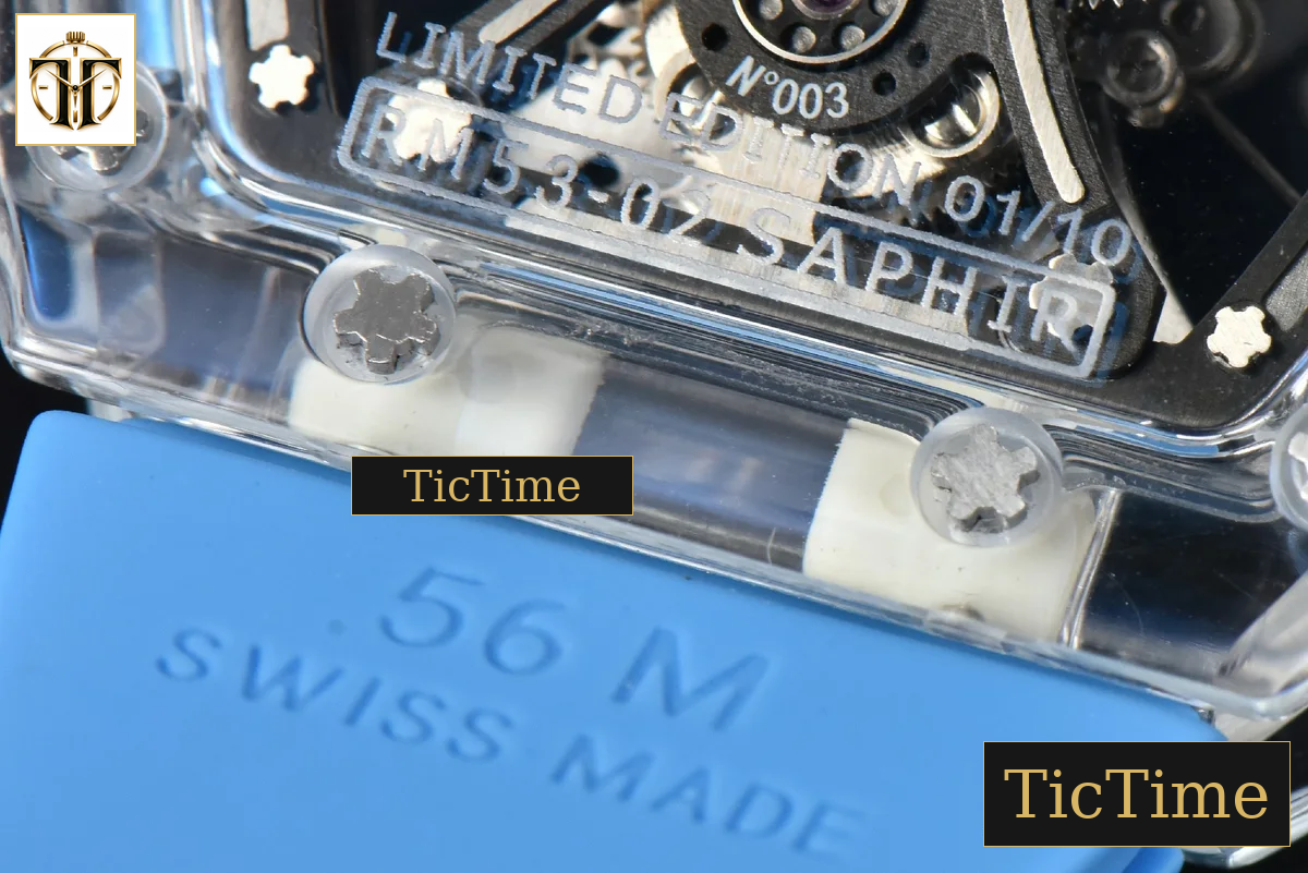 Transparent Case Tourbillon RM053-02 44.5mm JBF Ice Blue Rubber Strap — foto 21