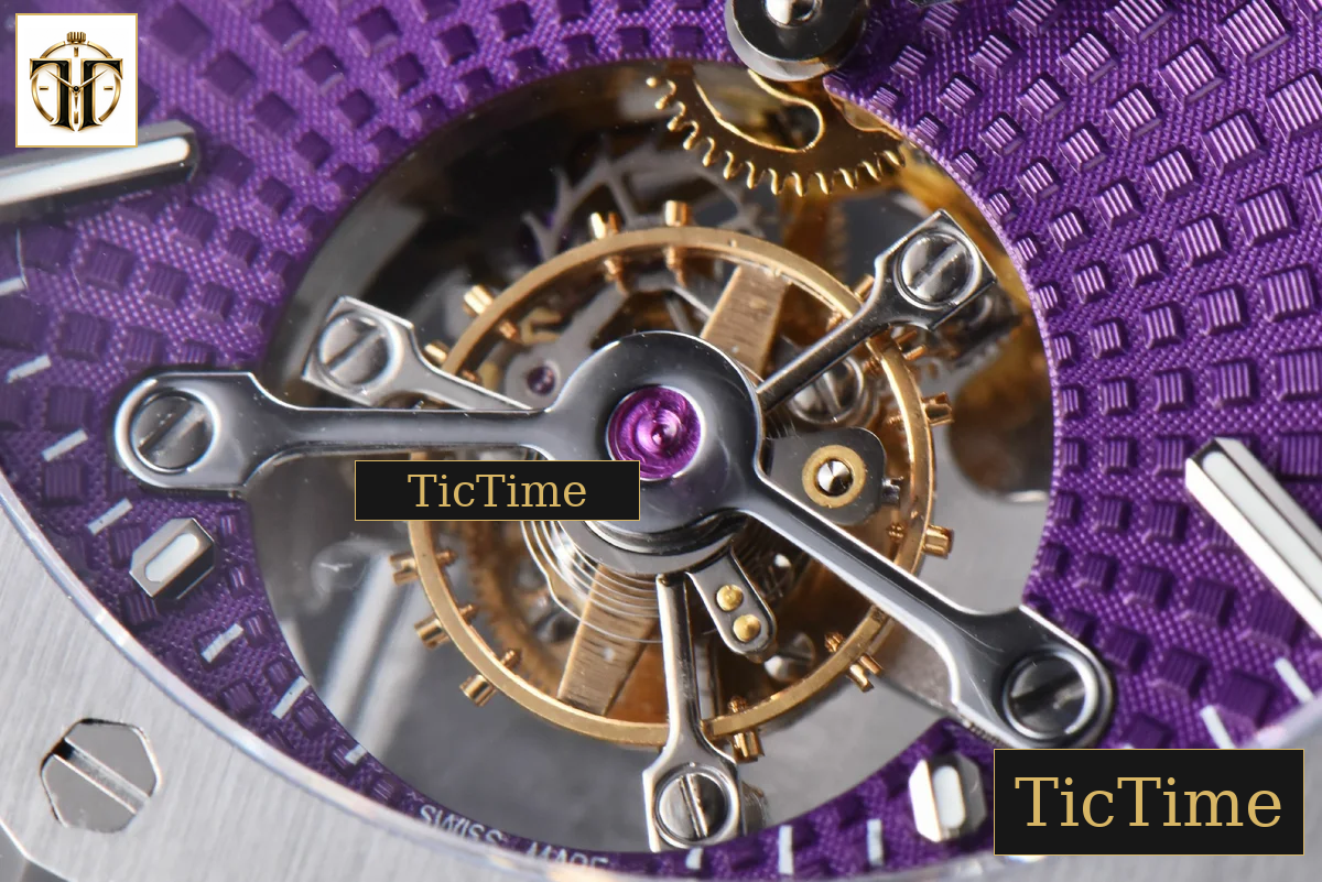 Royal Oak Tourbillon 41mm R8F SS Purple Dial SS Bracelet Flying Tourb V2 — foto 7