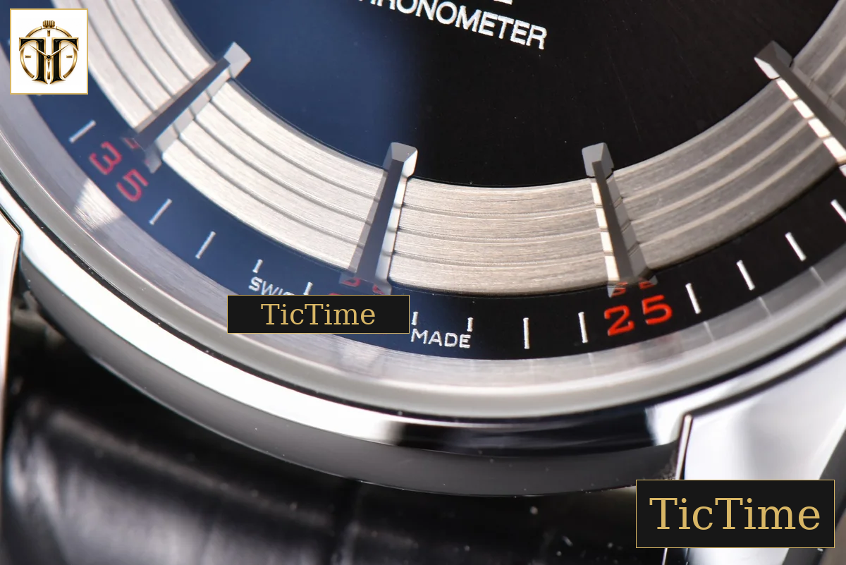 De Ville Hour Vision 41mm VSF Black/Silver Dial Black Croco Strap A8500 — foto 5
