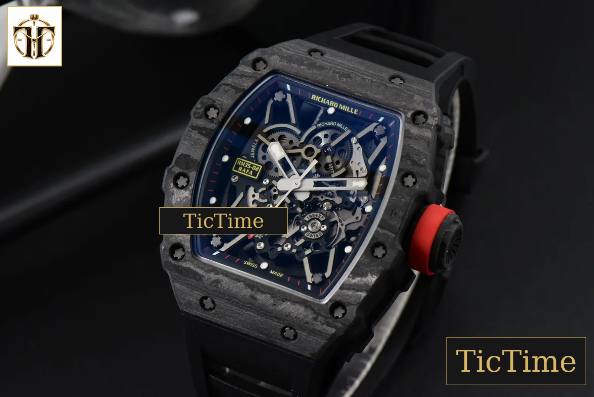 NTPT RM035-02 ZF Skeleton Dial Black Rubber Strap V5 NH05A — foto 4