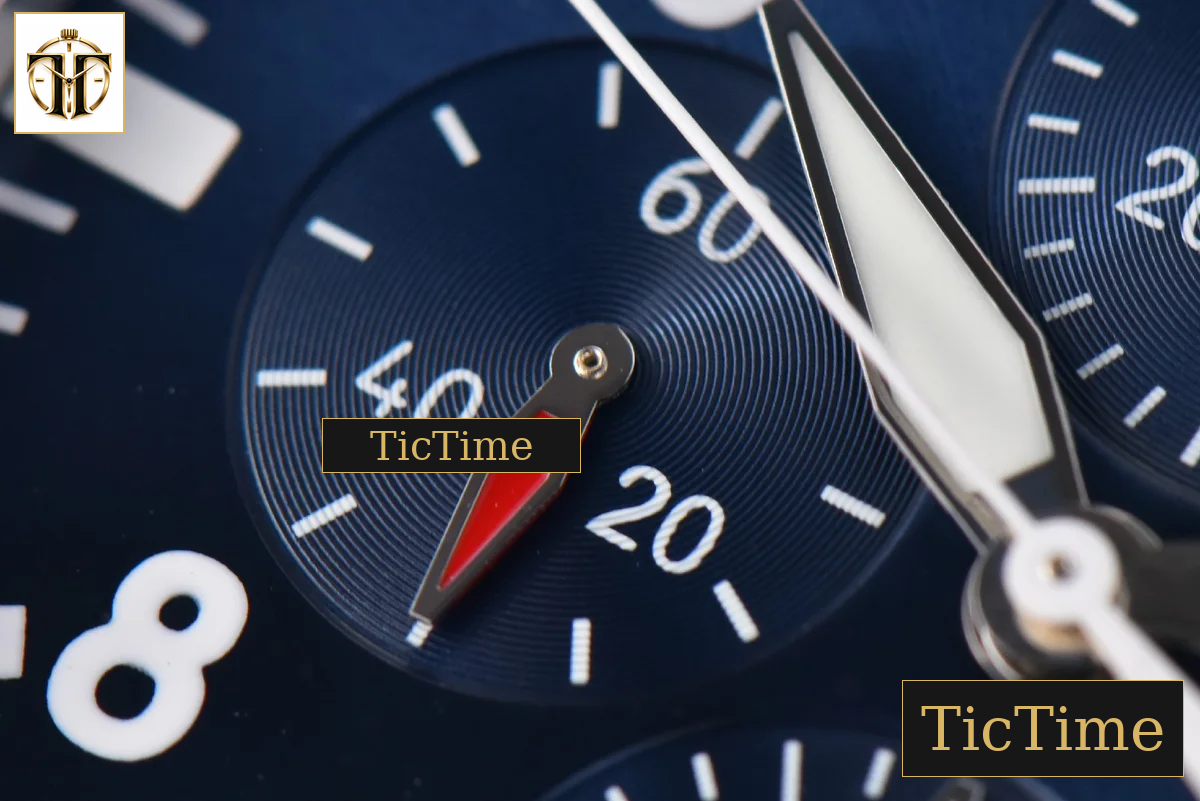 Pilot Chrono Spitfire IW377714 43mm ZF Blue Dial Brown Leather Strap A7750 — foto 7