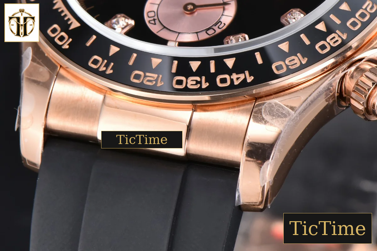 Daytona 126515 40mm BPF RG Black Bezel Black Dial RG Subdial Diamond Marker Black Oysterflex Strap SH4131 — foto 11