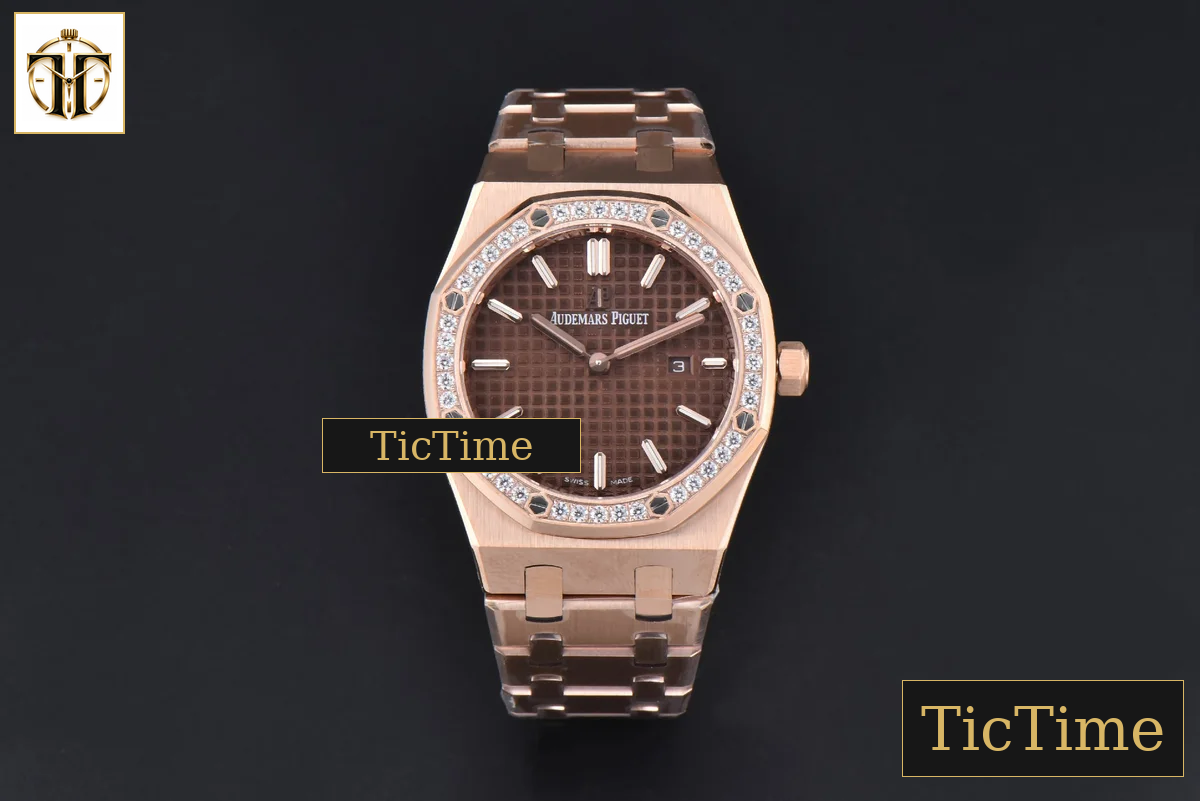 Royal Oak Ladies 67651OR 33mm ZF RG Diamond Chocolate Dial RG Bracelet Quartz — foto 3
