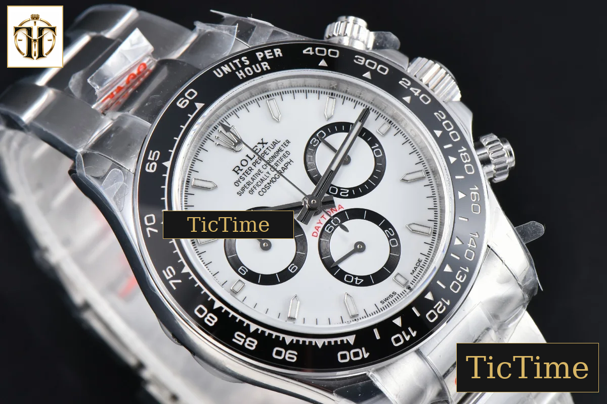 Daytona 904L 126500 40mm BPF SS Panda White Dial SS Bracelet SH4131 — foto 13