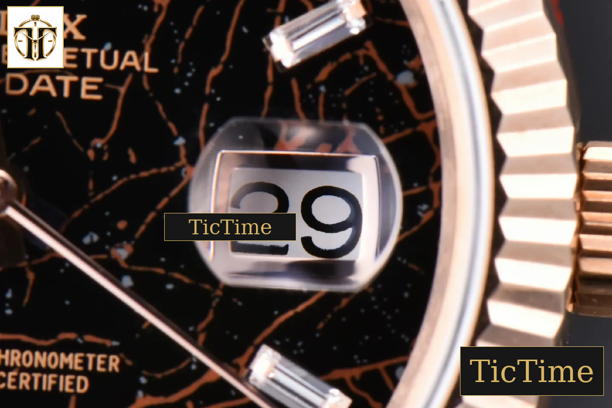 DayDate Tungsten 40mm GMF RG Sinople Dial Diamond Marker President Bracelet 165g VR3255 — foto 15