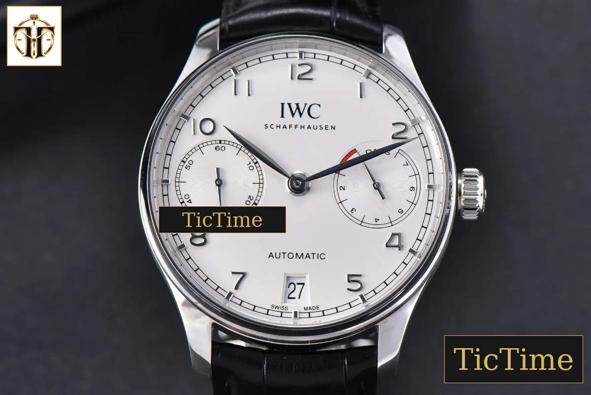 Portuguese PR IW500104 42mm ZF White Dial Black Leather Strap A51011 — foto 2