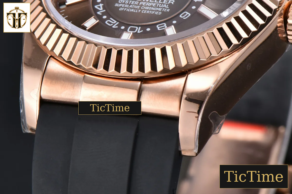 Sky-Dweller 336935 42mm ZF RG Case Brown Dial Rubber Oysterflex Strap (Tungsten) A23J — foto 10