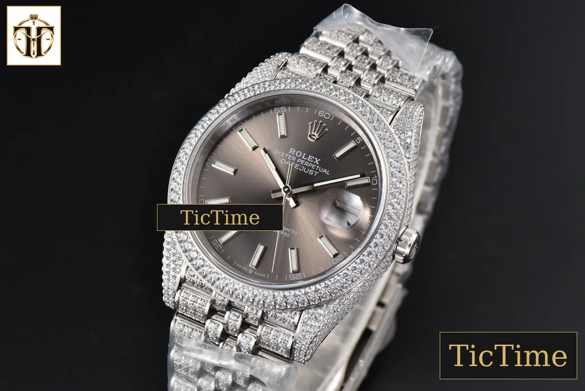 Datejust Full 41mm GMF Diamond Gray Dial Jubilee Bracelet A2824 — foto 3