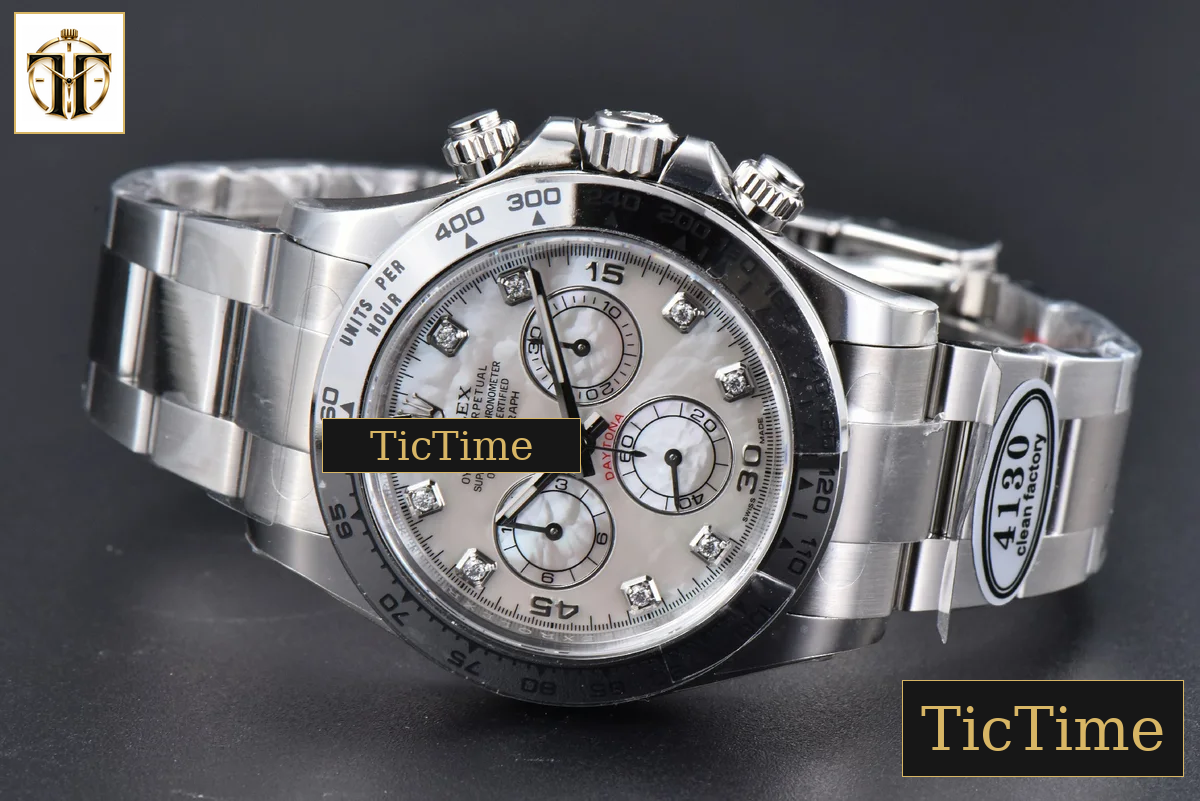 Daytona 116509 40mm Clean Factory SS MOP Dial Diamond Marker SS Bracelet A4130 — foto 16