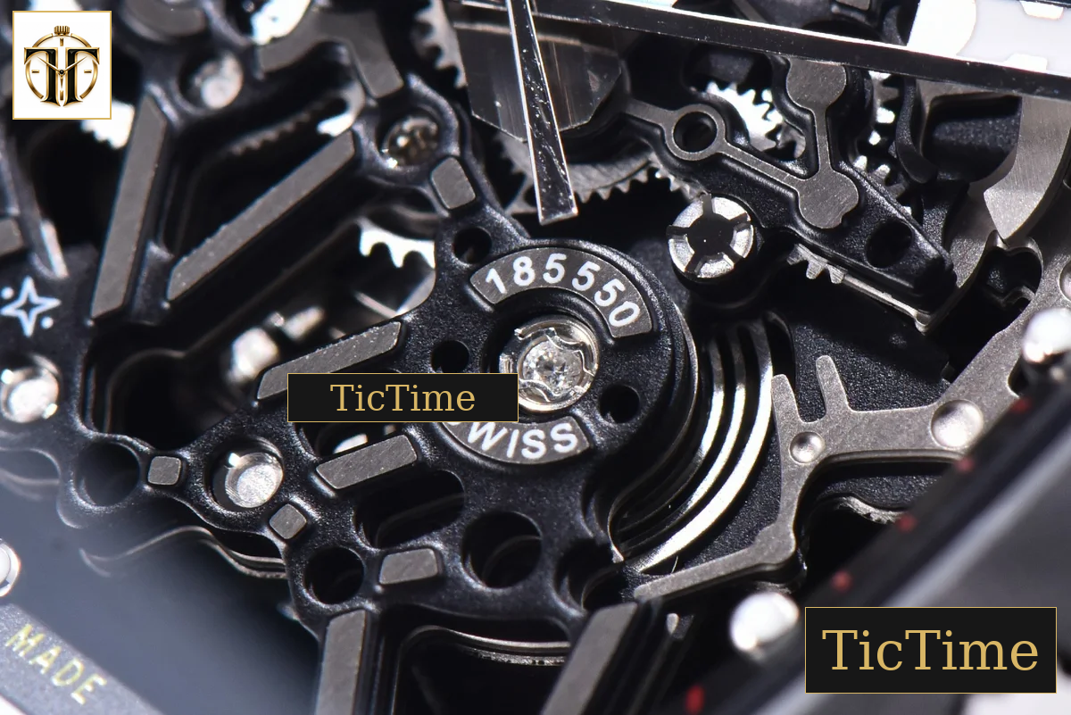 RM035-02 KVF Skeleton Dial Red Red Rubber Strap V3 Miyota8215 — foto 10