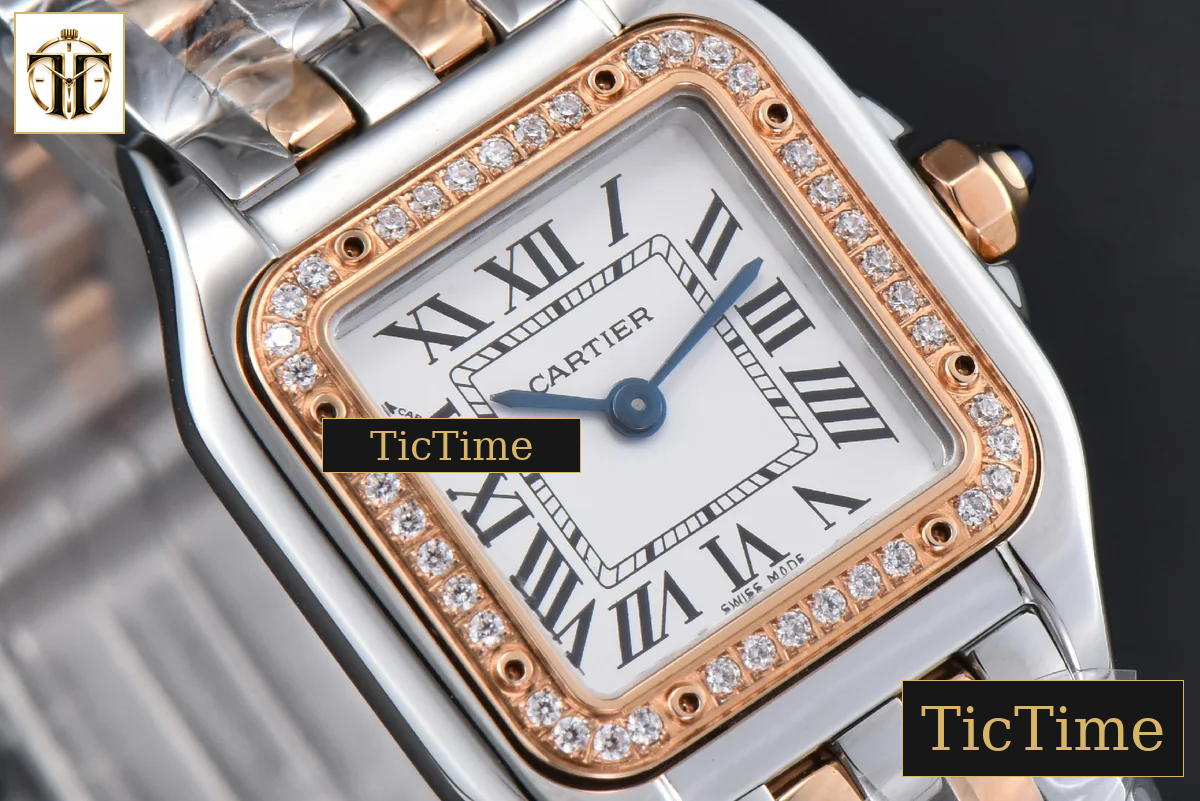 Panthère 22mm AF SS/RG Diamond Bezel White Dial SS/RG Bracelet Ronda Quartz — foto 11