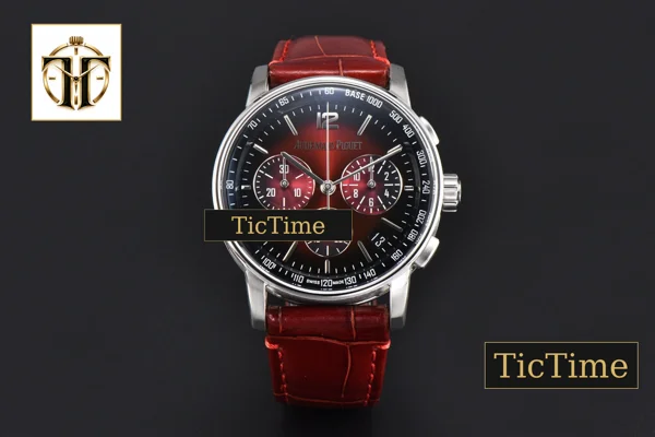 Foto frontal — Code 11.59 Chrono 26393 41mm APSF SS Red/Black Dial Red Leather Strap SA4401