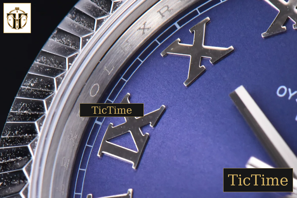 Datejust 41mm GMF SS Blue Dial Roma Marker Fluted Bezel Jubille Bracelet VR3235 — foto 7
