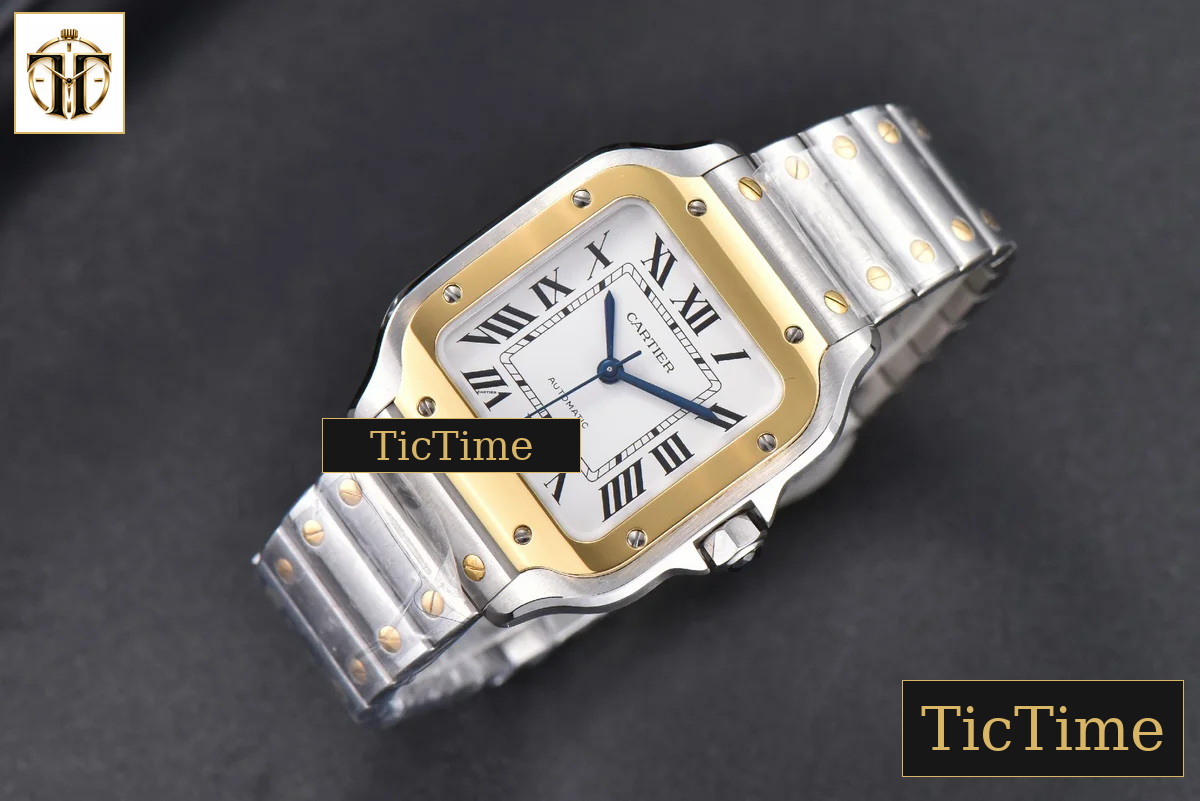 Santos de Cartier Medium 35mm BVF YG/SS White Dial YG/SS Bracelet Miyota 9039 — foto 3