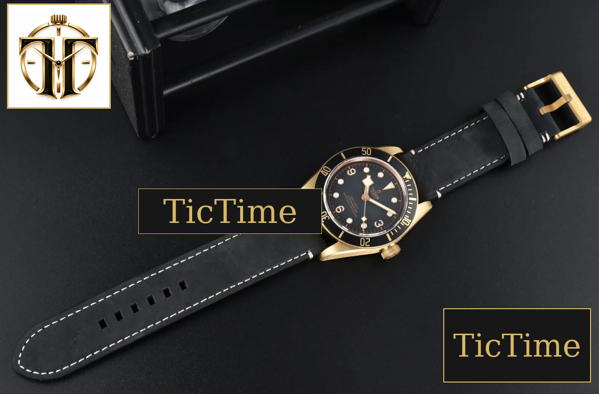 Heritage Black Bay 43mm XF Bronze Gray RG Black Dial Leather Strap V3 A5612 — foto 26