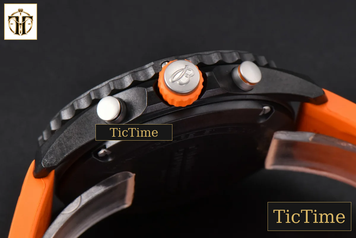 Endurance Pro 44mm OF Orange Chronometer Dial Orange Rubber Strap Swiss Quartz — foto 17