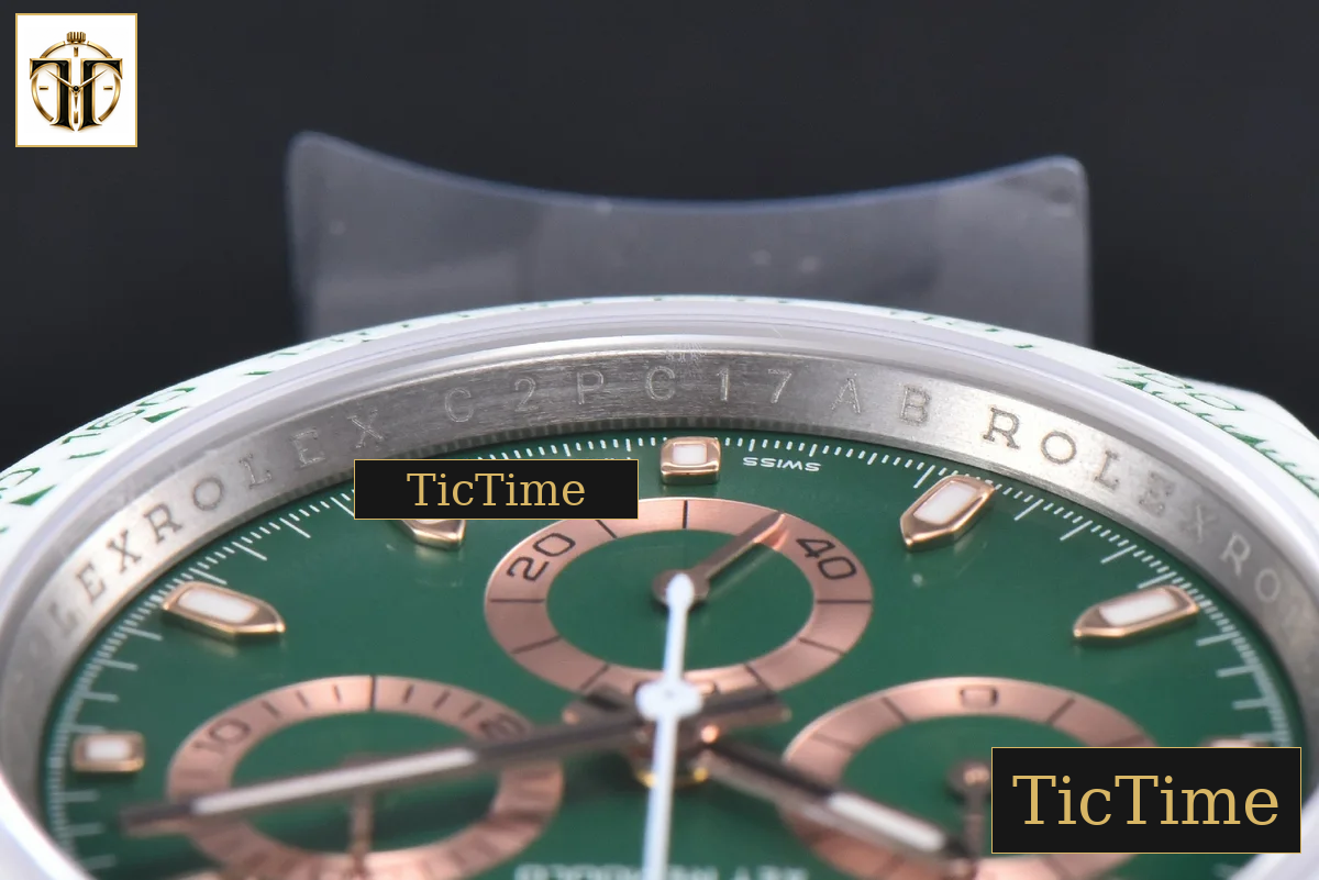 Daytona AET AETF White Ceramic Green Dial Ceramic Bracelet V2 SA4130 — foto 13