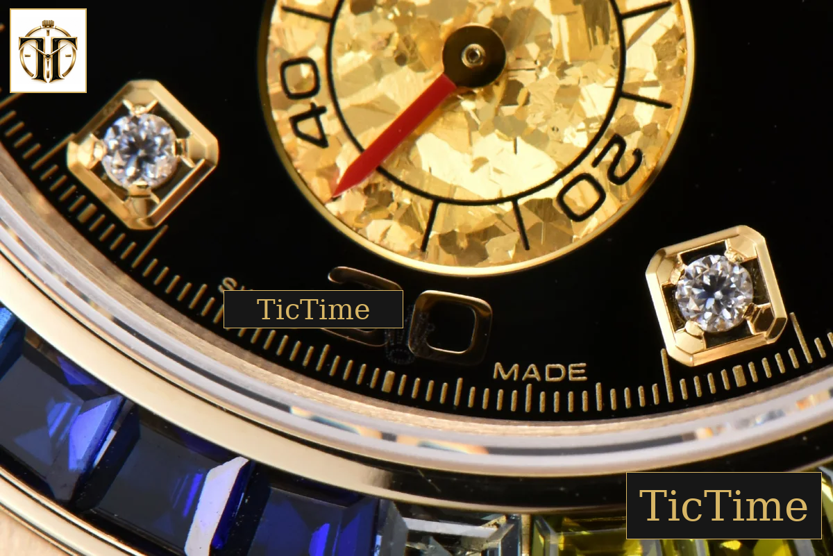 Daytona Rainbow 116598 ZF Black Diamonds Dial YG Bracelet SH4130 — foto 10