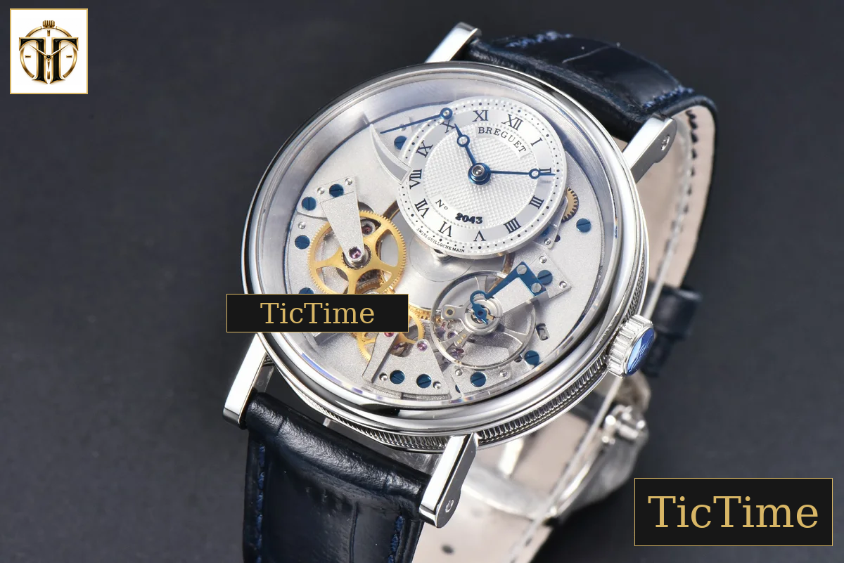Tradition 7057BB 40mm ZF Silver Dial White Subdial Blue Leather Strap A505 — foto 3