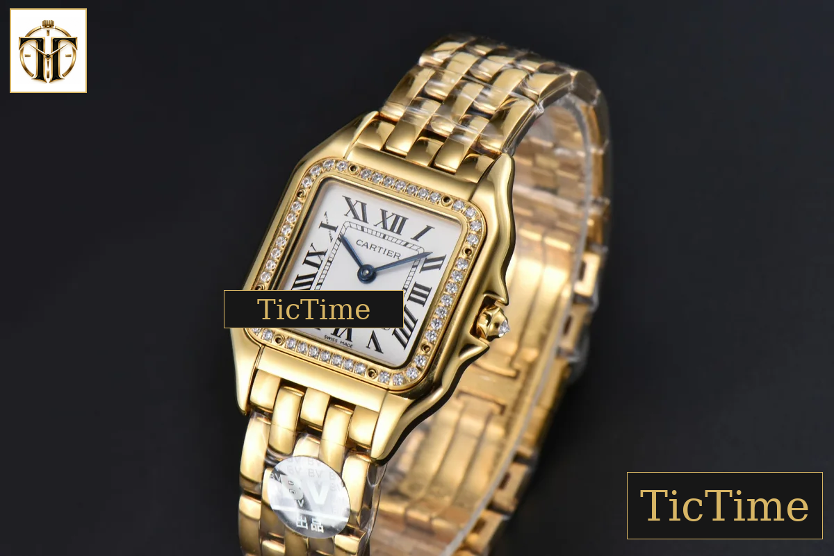 Panthère Secrete Ladies 27mm BVF YG White Dial Diamond Bezel RG Bracelet Ronda Quartz — foto 5