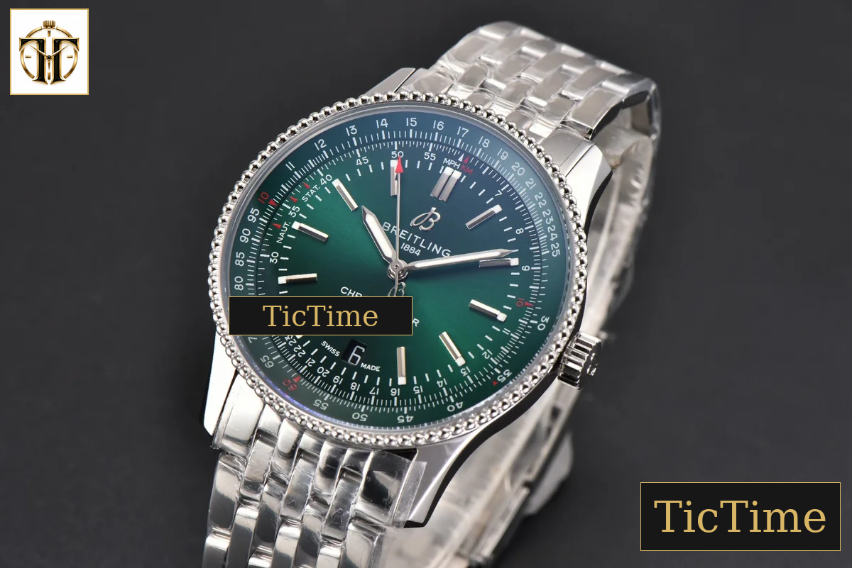 Navitimer 41mm TF Green Dial SS Bracelet 2824 — foto 4
