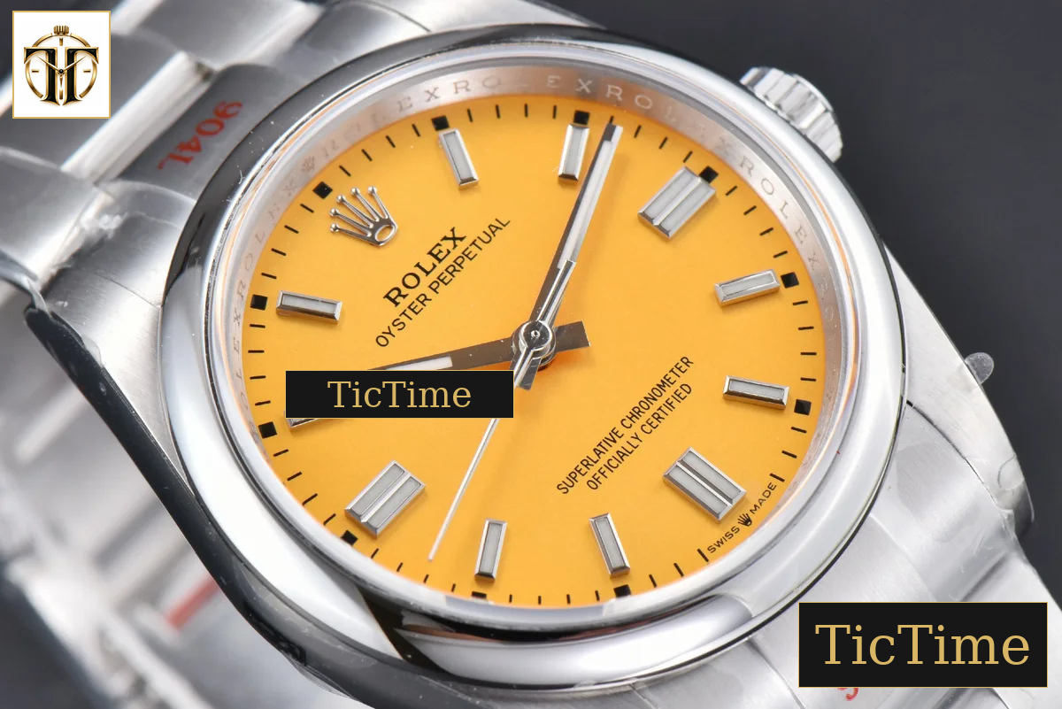 Oyster Perpetual 904L 126000 36mm GMF Yellow Dial SS Bracelet VR3230 — foto 14