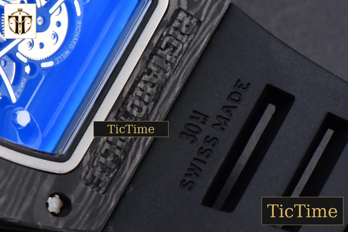 NTPT RM055 43mm ZF RG Bezel Black Crown Black Rubber Strap V6 RMUL2 — foto 19