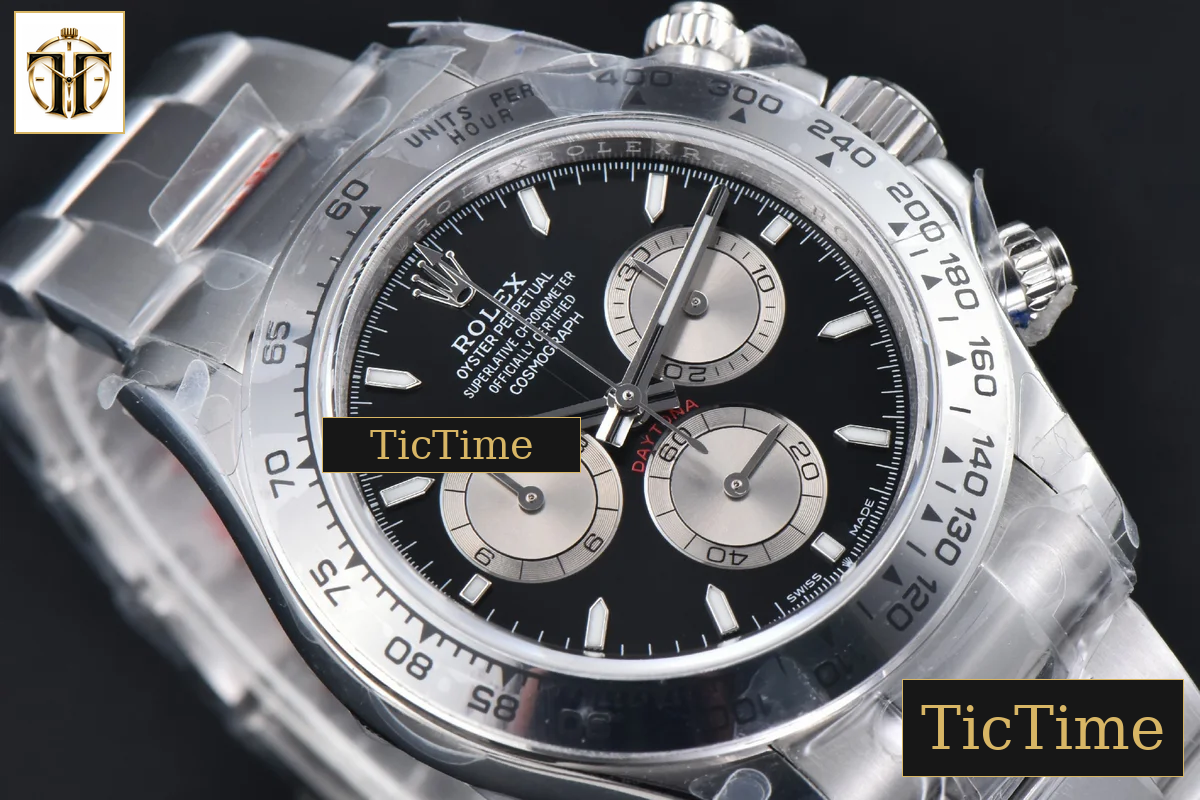 Daytona 904L 126509 40mm BPF SS Black Dial Silver Subdial SS Bracelet SH4131 — foto 13