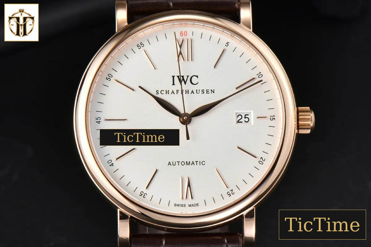 Portofino Automatic 40mm ZF RG White Dial RG Hands Brown Croc Strap A9019 — foto 2