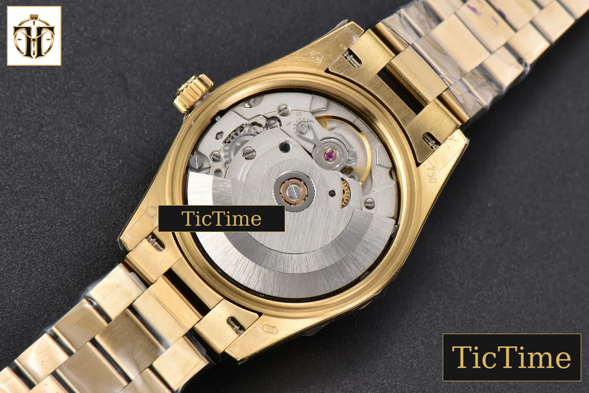 DateJust 904L 31mm GMF YG Fluted Bezel Green Flowers Dial President Bracelet A2824 — foto 22
