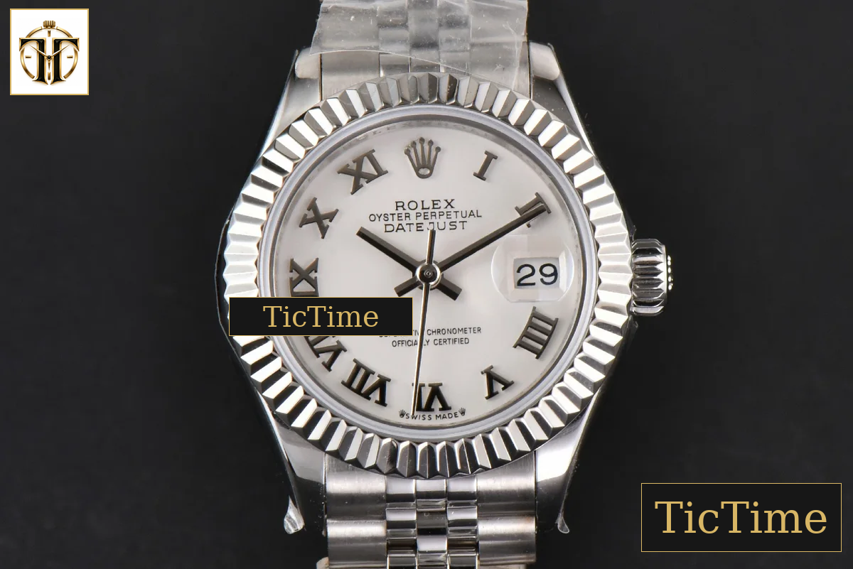 DateJust Ladies 28mm WF White Dial Roma Marker Jubilee Bracelet A2236 — foto 2