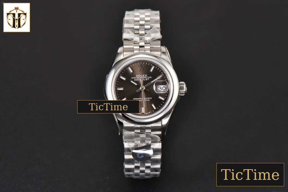 DateJust Ladies Smooth Bezel 28mm WF Gray Dial Jubilee Bracelet A2236 — foto 3