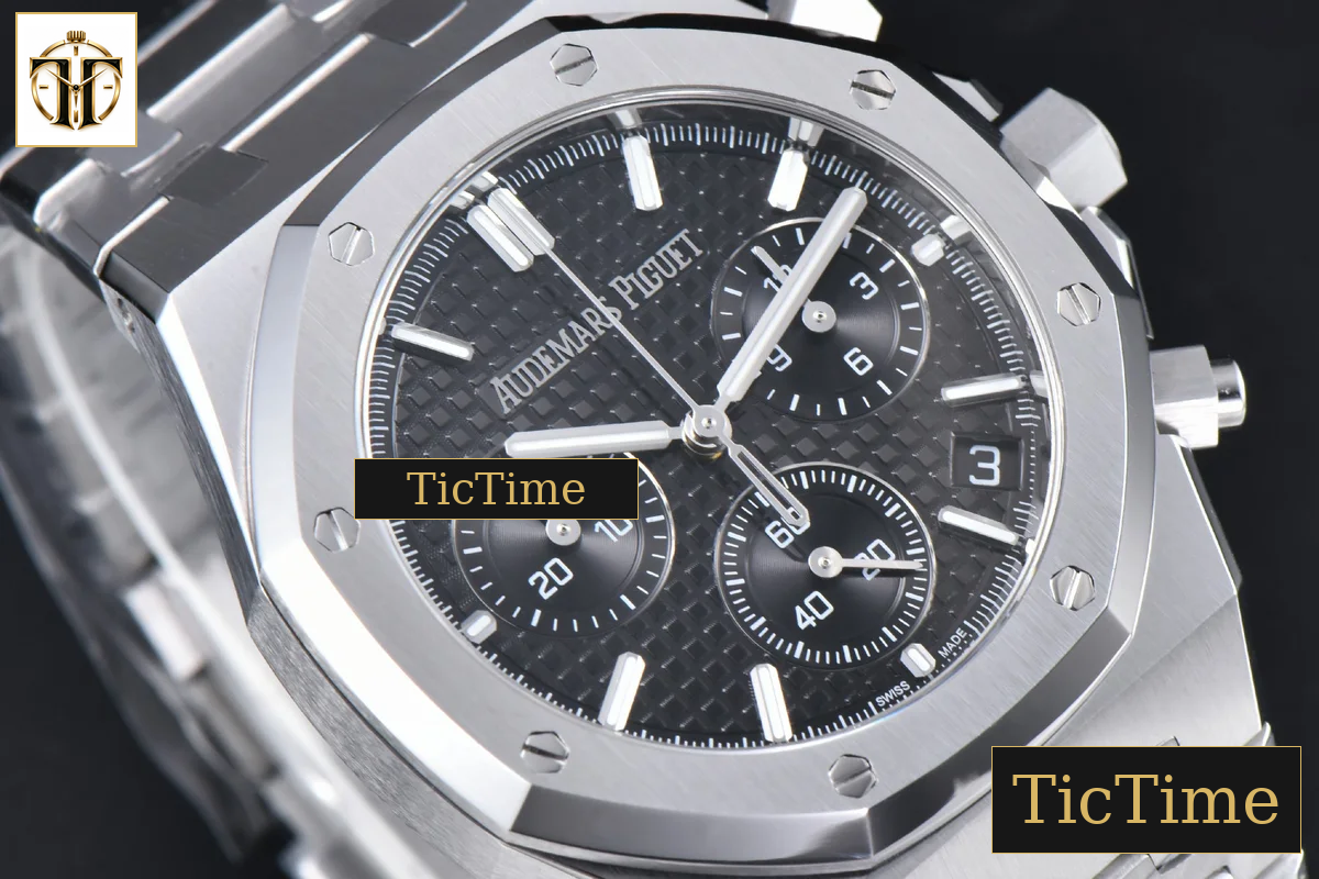 Royal Oak Chronograph 26240 41mm APSF Black Checkered Black Subdial SS Bracelet V1 SH4401 — foto 13