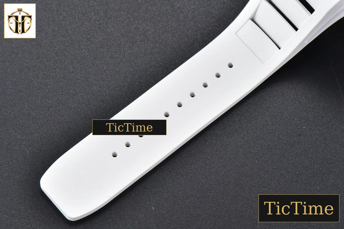 RM055 42.7mm BBRF White Ceramic Red Skeleton Dial White Rubber Strap RMUL2 — foto 30
