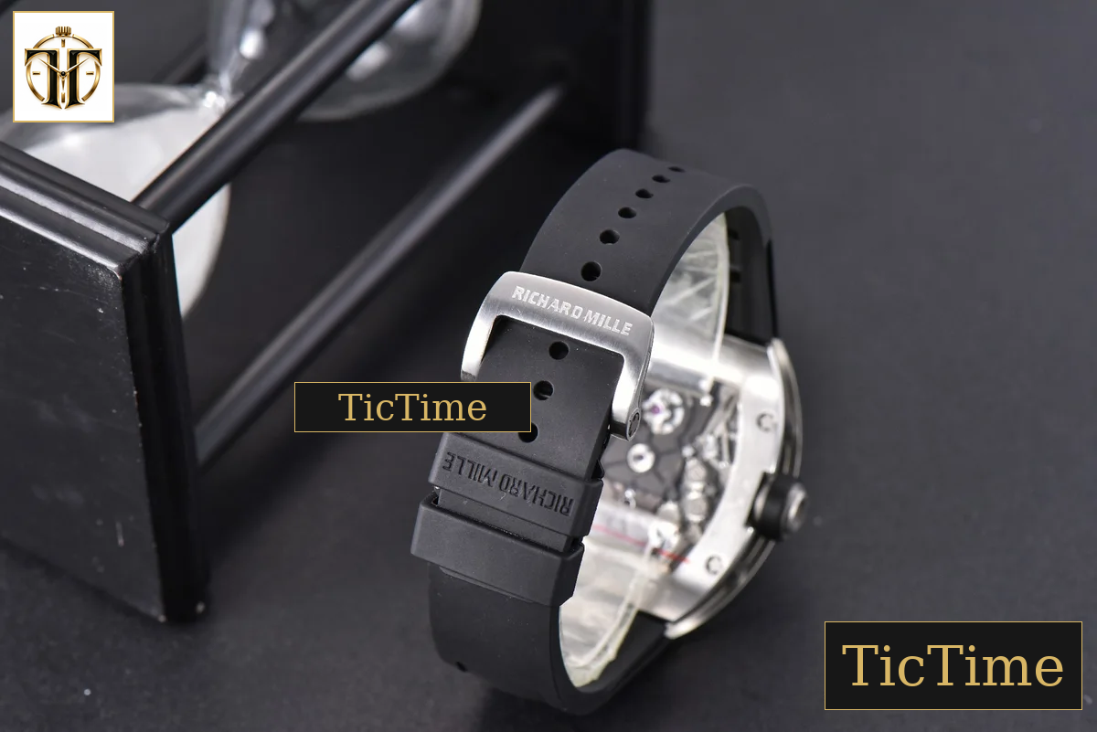 Tourbillon RM001 47mm JBF SS Black Skeleton Dial Black Rubber Strap — foto 22