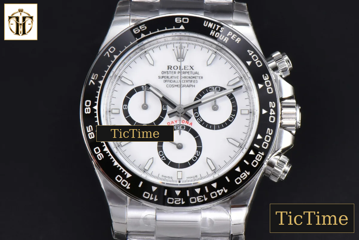 Daytona 904L Steel 126500 40mm APSF White/Panda Dial SS Braclet SH4131 — foto 2