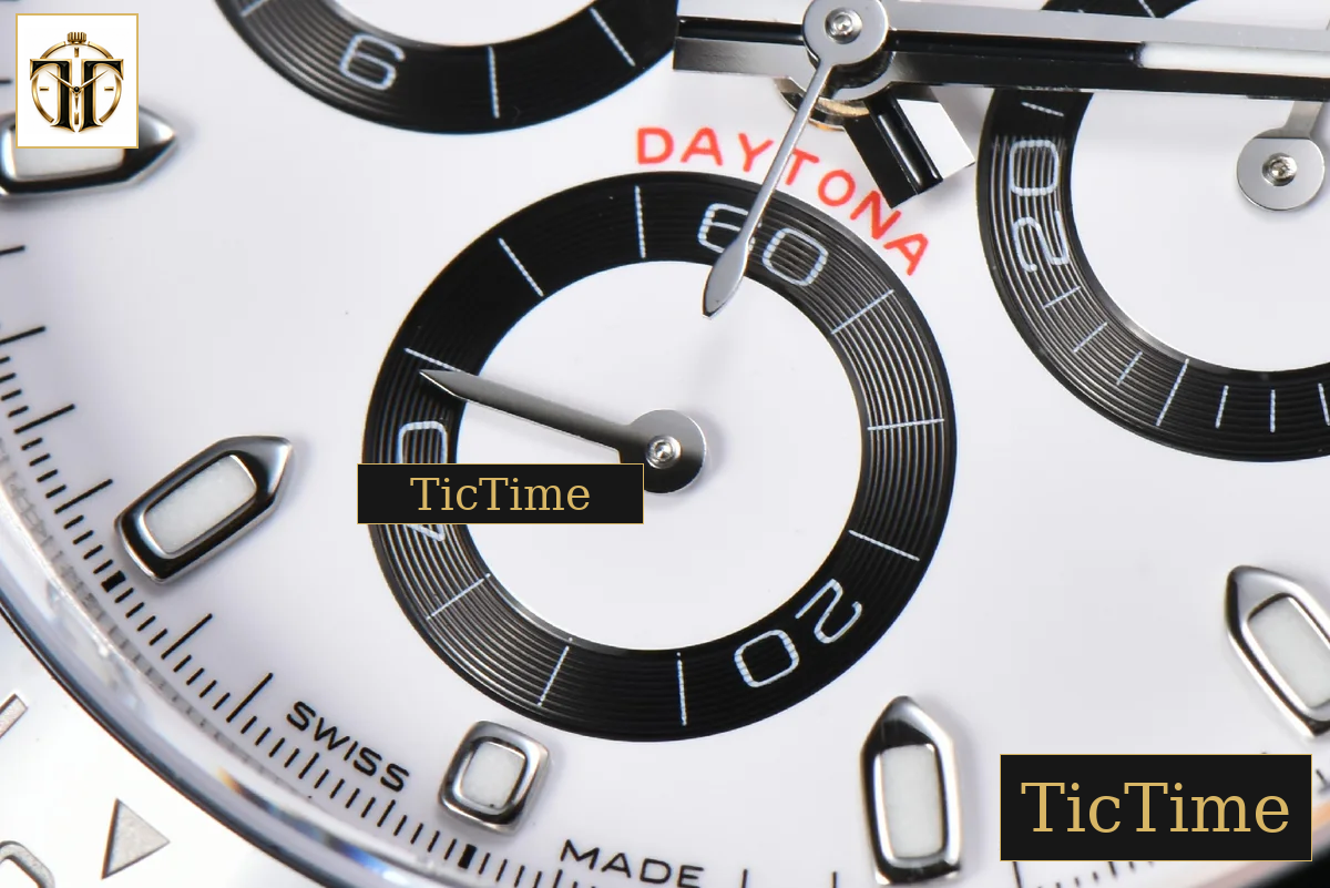 Daytona 116500 40mm APSF SS Panda White Dial Ceramic Bezel SS Bracelet SH4130 — foto 9