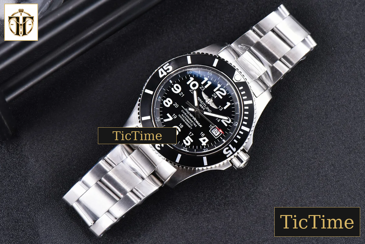 Superocean 44mm TF White Ceramic Black Dial Numerical Marker SS Bracelet A2824 — foto 13
