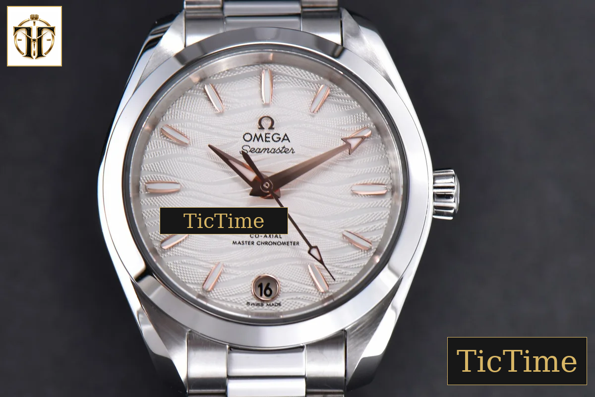 Aqua Terra 150M Ladies 34mm VSF White Wave Dial RG Marker SS Bracelet A8800 — foto 2