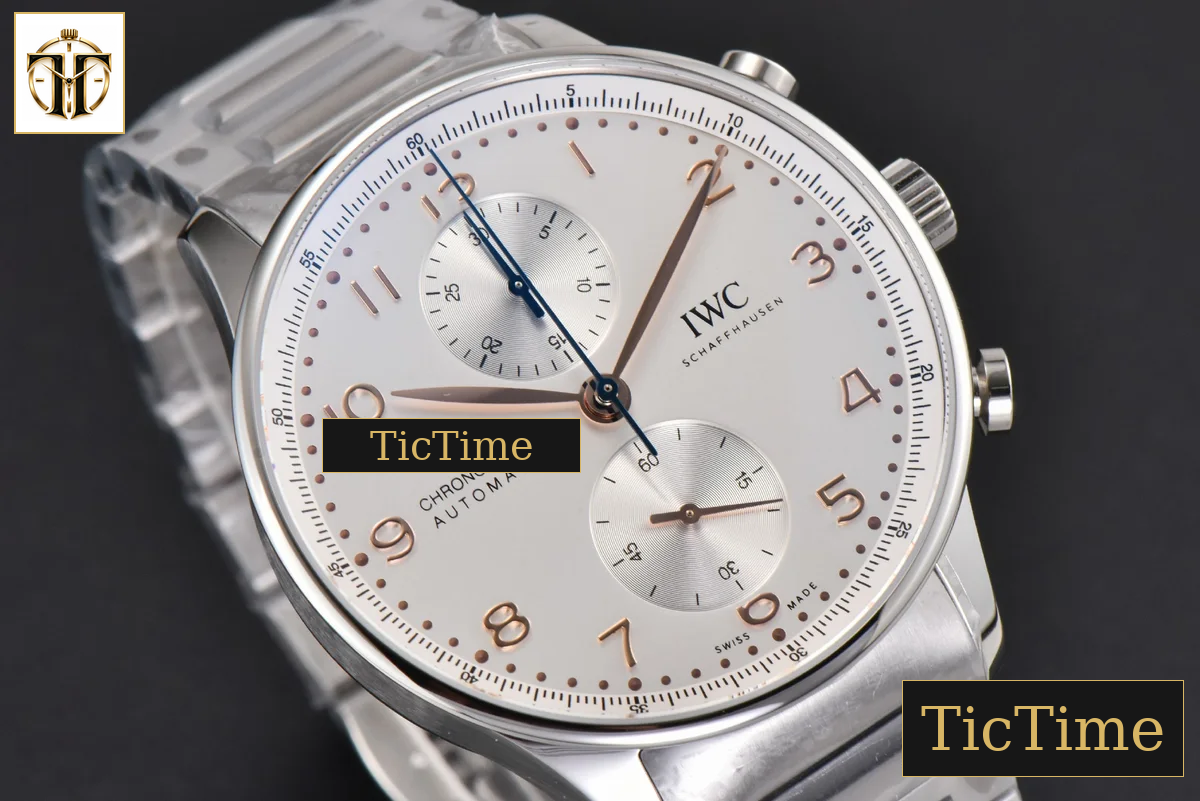 Portuguese Chrono IW3716 41mm RSF White Dial YG Hand SS Bracelet A7750 — foto 12