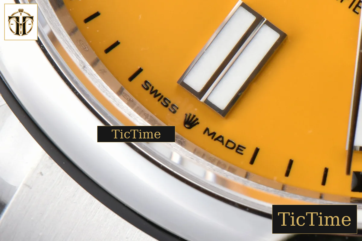 Oyster Perpetual 904L 124300 41mm VSF Yellow Dial Oyster Bracelet VS3235 — foto 7