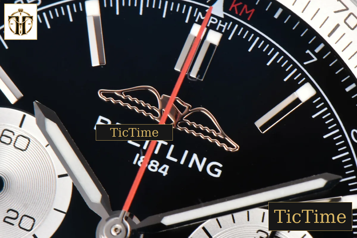 Navitimer B01 43mm BLSF Black Dial Black Leather Strap A7750 — foto 5